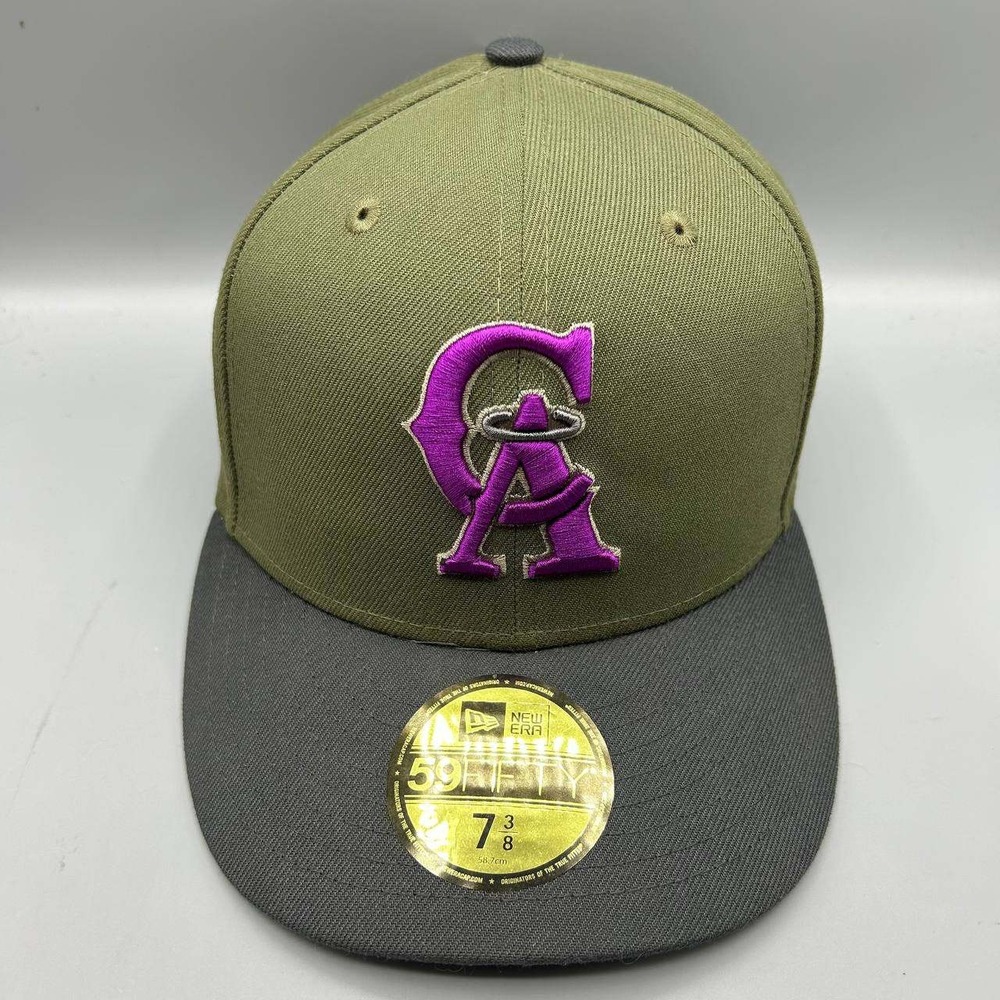 Los Angeles LA Angels MLB Hat Men 7 3/8 Green 59Fifty New Era Fitted Cap